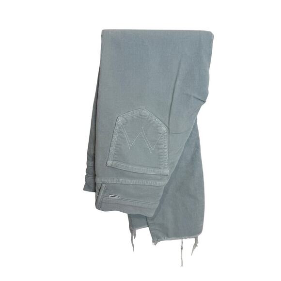 MOTHER Pants - Mother The Stunner Ankle Fray Stone Blue Hopscotch Corduroy Pant Size 24